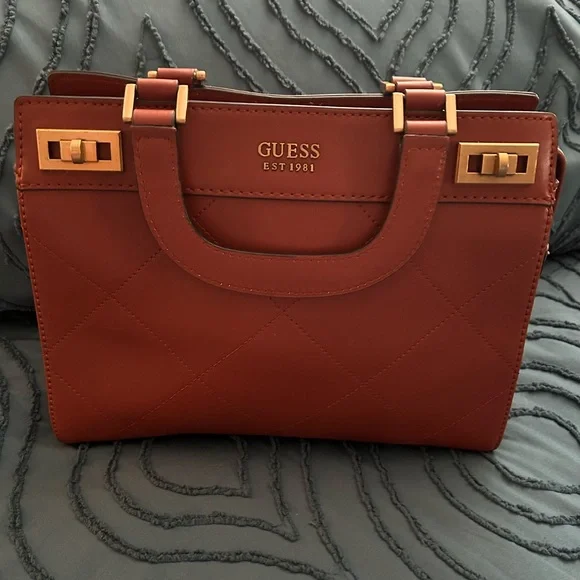 Guess Quilted Tan Satchel - Picture 4 of 9